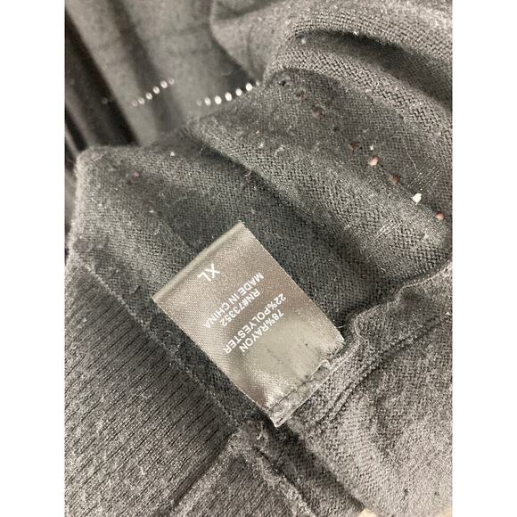 Tribekka 44 Draped Open Front Cardigan sweater black size XL - Picture 3 of 4